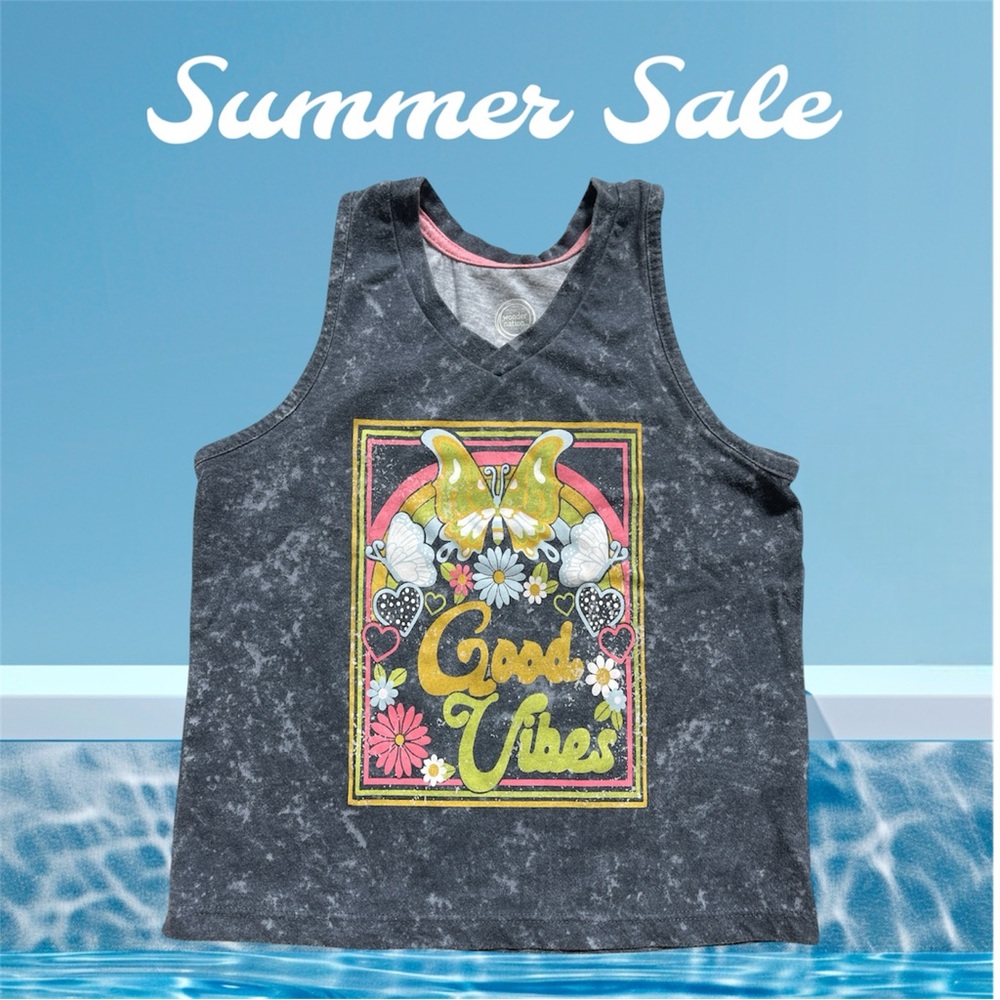 Good Vibes Kids Tank Top - Black